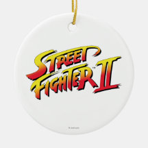 Street Fighter II Logo Christmas Ornaments