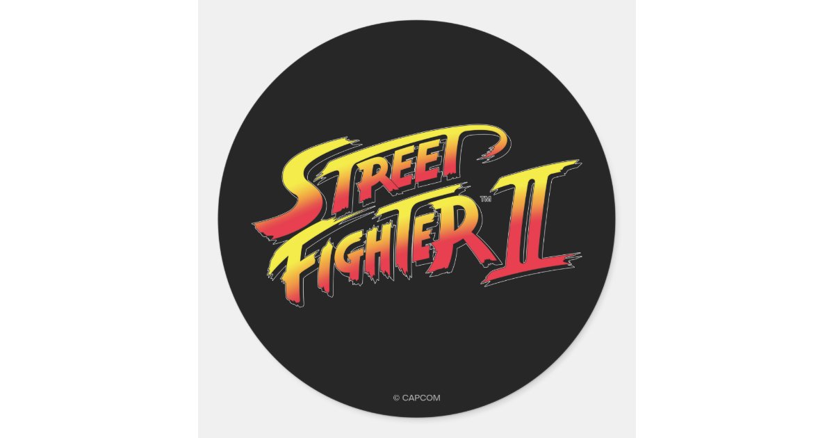 Street Fighter II Logo Classic Round Sticker | Zazzle