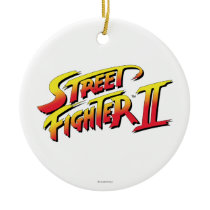 Street Fighter II Logo Christmas Ornaments