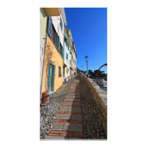 street in Bogliasco, Liguria, Italy Photo Card Template