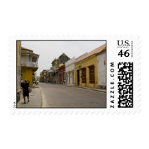 Street in Cartagena, Colombia postage