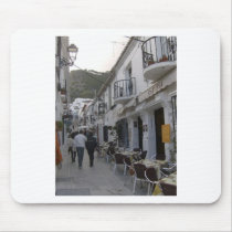 Street in Mijas, Spain Mouse Pads