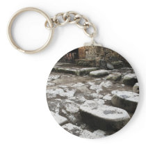 Street in Pompeii - Stones in street Key Chain