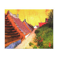 Street in Saintes-Maries by Vincent van Gogh Stretched Canvas Print