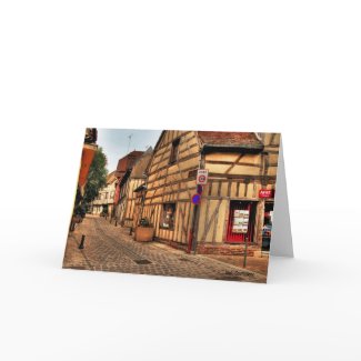 Street in Troyes France Greeting Card card