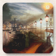 Street Lamp Hallucination Drink Coasters