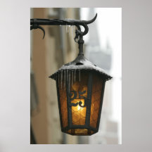 Street lamp in winter. posters