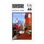 Street Lamp Snowmen postage