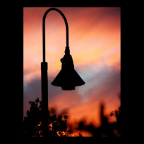 Street Light Silhouette Print by webgrrl Street Light Silhouette Print
