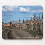 Street of Fort Yukon village Mousepads