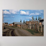 Street of Fort Yukon village posters