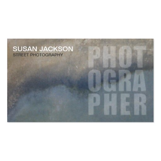 Street Photographer Business Card (front side)