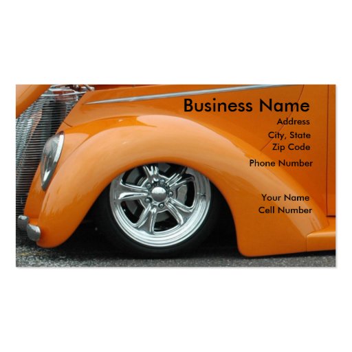 Street Rod Business Card (front side)