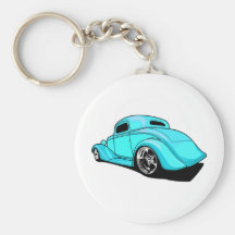 Street Rod Cyan Key Chain