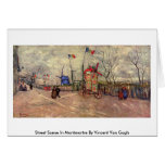 Street Scene In Montmartre By Vincent Van Gogh Cards