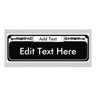 Street Sign Blank, Edit Text Here, Add Text Custom Announcements