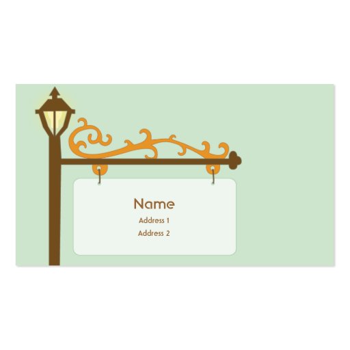 Street Sign - Business Business Card (front side)