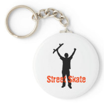 Street Skate Keychain["FEELING ACOMPLISHED?" LOGO]