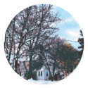 Street with Snow and Evergreen sticker