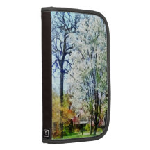 Street With White Flowering Trees Organizers