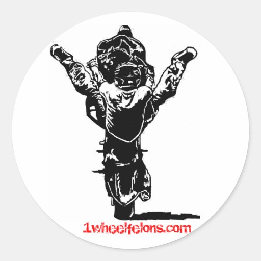 Streetbike Stunt Sticker Spreader Zazzle