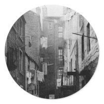 Streets of Glasgow Scotland 1868 Round Sticker