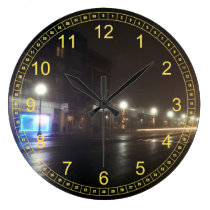 ﻿Streetscape IV - Greenfield as Paris wall clocks