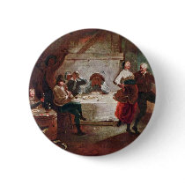 Streit At The Inn By Januarius Zick (Best Quality) Button
