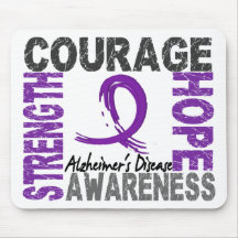 Strength Courage Hope Alzheimer's Disease Mousepad