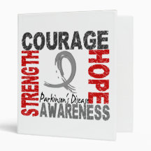 Strength Courage Hope Parkinson's Vinyl Binders