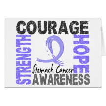 Strength Courage Hope Stomach Cancer Greeting Card