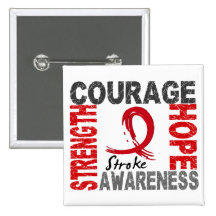 Strength Courage Hope Stroke Pins