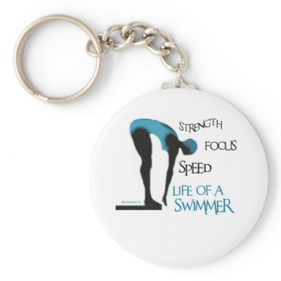 STRENGTH FOCUS SPEED LIFE OF A SWIMMER key chains