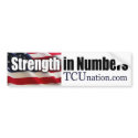 Strength in Numbers 1 bumper stickers