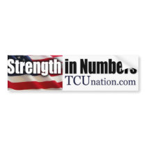 Strength in Numbers bumper stickers by TCUnation Strength in Numbers bumper stickers