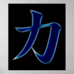 Strength Japanese Kanji Symbol Posters