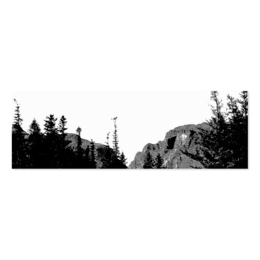 Strength/Mountain Scenery in B&W Bookmark Business Card Template