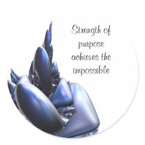 Strength of Love Motivational Round Sticker