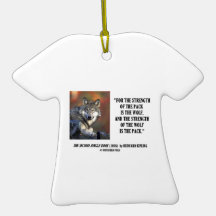 Strength Of The Pack Is The Wolf Kipling Quote Christmas Tree Ornaments