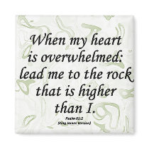 Strength Psalm 61-2 Fridge Magnets