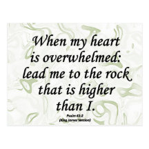 Strength Psalm 61-2 Postcard