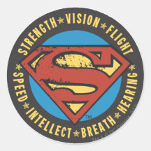 Strength, Vision, Flight Round Sticker