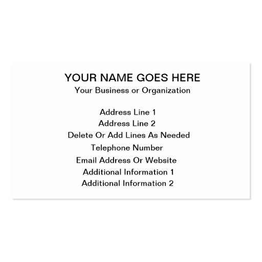 Stress Reduction Funny Business Card (back side)