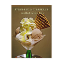 STRESSED is DESSERTS spelled backwards - Postcard by TrevorStar STRESSED is DESSERTS spelled backwards - Postcard