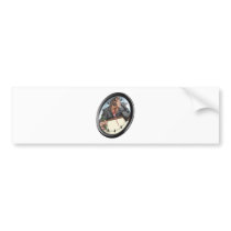 Stressed man clock concept bumper stickers