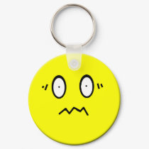 Stressed Smiley Keychain