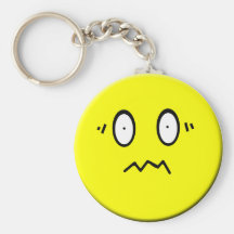 Stressed Smiley Keychain