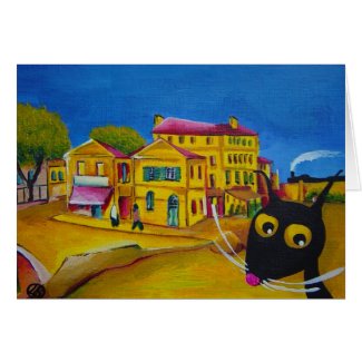 Stressie and the Yellow House card