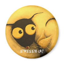 Stressie Cat Angel magnet