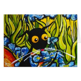 Stressie in the Irises card